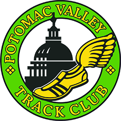 Potomac Valley Track Club logo.