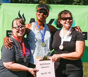 Women medalists in bocce.