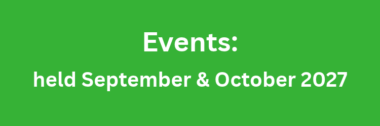 Events: held September & October 2027.
